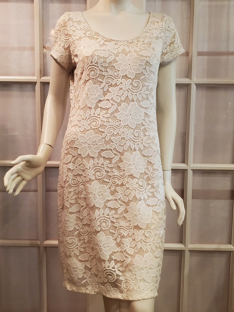Womens Tiana White Lace Dress Medium NWTS Summer Spring Wedding Beach Party  | eBay