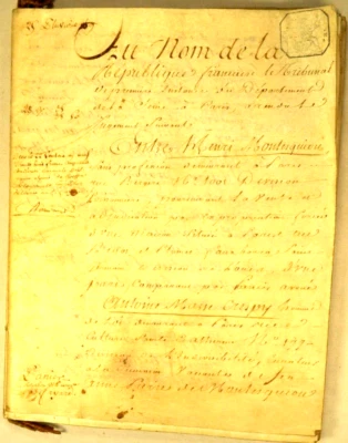MONTESQUIOU MANUSCRIT VENTE HOTEL RUE MONSIEUR 1801 BRONGNIART PREMIER EMPIRE - Photo 1/4