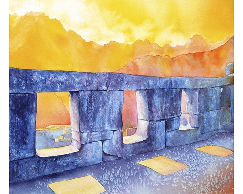 Temple of Three Windows Incan ruins- Machu Picchu, Peru. Machu Picchu (print) - Picture 3 of 9