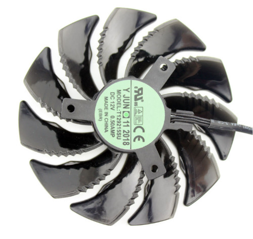 Cooling Fan For Gigabyte Geforce GTX 1050Ti RX550 T129215SU PLD09210S12HH 88MM - Picture 3 of 11