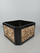 A Bretby Art Pottery Carved Bamboo Ware A Planter No.2042, 11cm Tall
