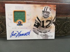National Treasures Autograph Jersey HOF Auto Jets Joe Namath 04/50  2013