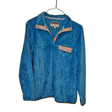 Jachs Cabin Women's Sherpa Fleece Mock Neck Pullover Chest Pocket Size L