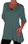 Womens-Fashion-3-4-Sleeve-V-Neck-Plain-Long-Casual-Plus-Size-Blouse-Tunic-Top