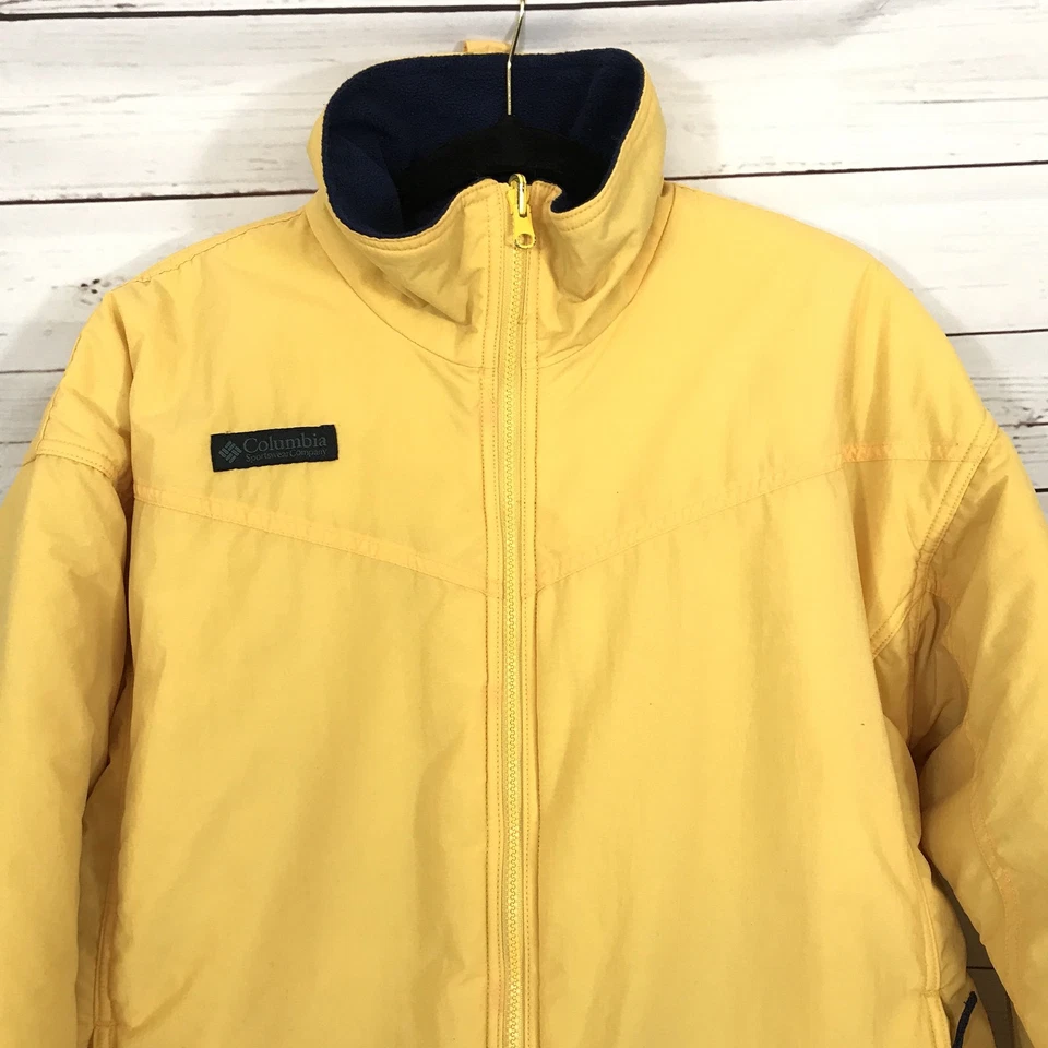 Columbia mens jacket yellow fleece lined Size Large - Image 2 of 4