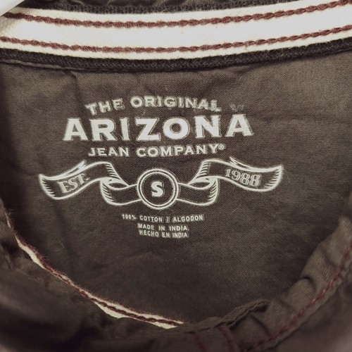 Arizona Pearl Snap Shirt Men's S Charcoal Gray Long Sleeve Cotton Western - Picture 3 of 8