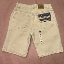 Vintage 1990  s Lee Regular Jean Shorts, Khaki Deadstock NWT, Size 30