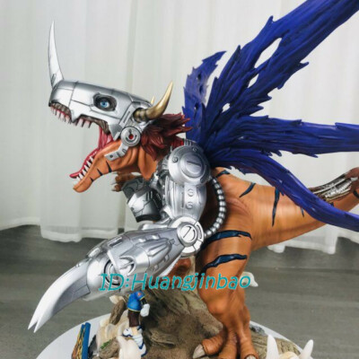 Digimon Adventure YAGAMI TAICHI Metal Greymon Resin Statue Led