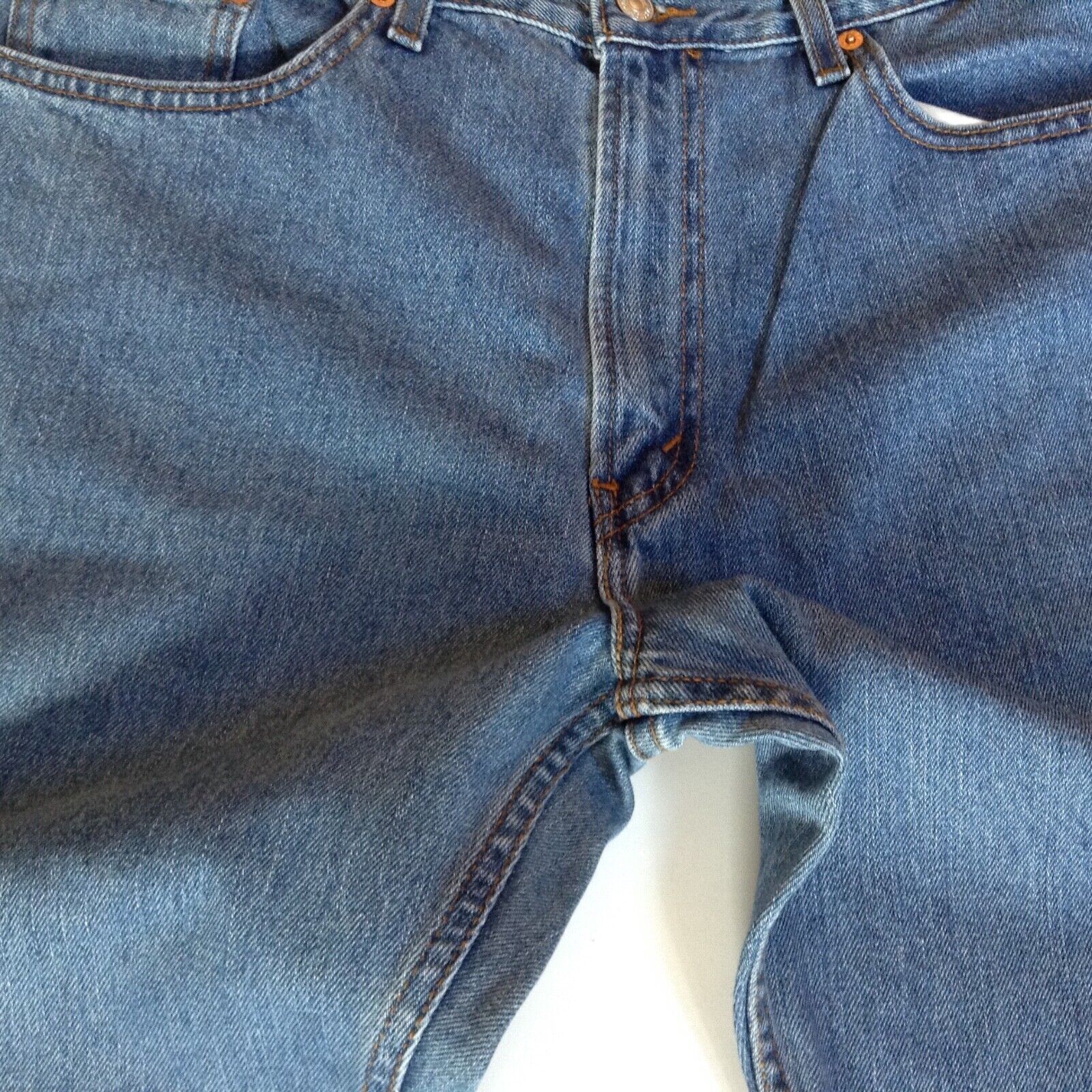 Levis 505 Jeans Mens Blue Denim 38 x 32 Medium Stonewash Straight