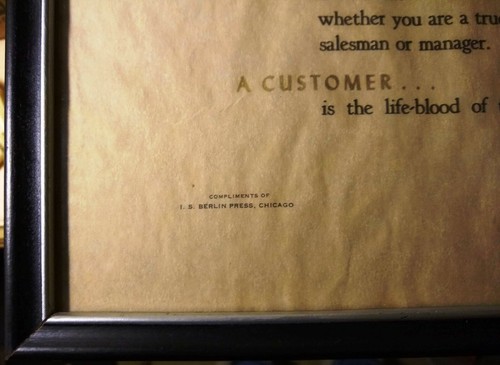 11 Commandments of Good Business Framed Sign @ Customer Service Vintage - Picture 4 of 5