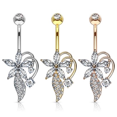 Anello Per L'ombelico Con Ciondolo - Italia