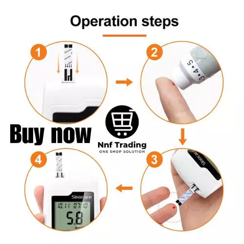 Sinocare GA-3 Blood Glucose Monitor Glucometer Sugar Tester Kit for Diabetes - Picture 7 of 12