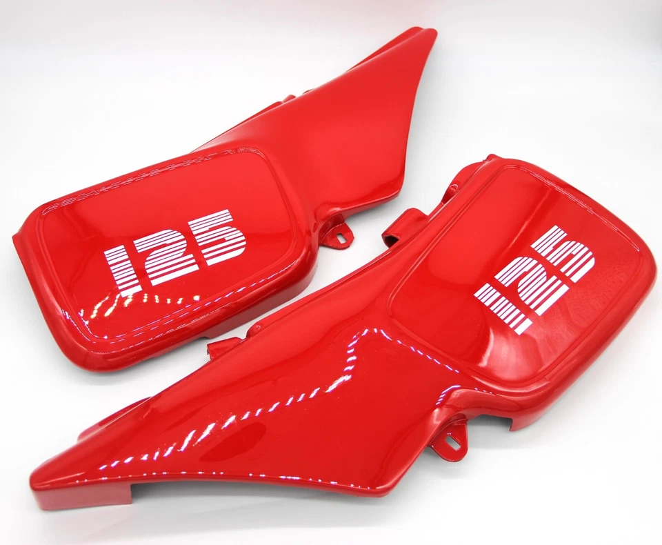 Juego de paneles de cubierta lateral rojo LH RH para Suzuki Ts125 Er Foto 2 de 4