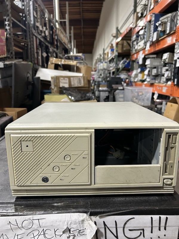 Vintage 386/486 Era Baby AT Computer Desktop Case With Floppy/PSU READ