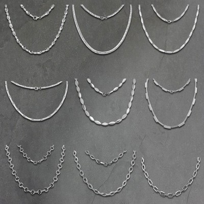 SilberDream Halsketten 925 Silber 44cm bis 46cm Designs weiß silber SDK4901WX