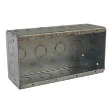 Raco 693 Electrical Box, 63.5 Cu In, Masonry Box Type, 4 Gangs, Galvanized
