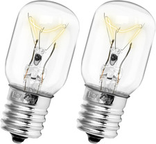 Microwave Light Bulb - Fits GE, Whirlpool More - 125V 40W, E17 Base, 2 Pack