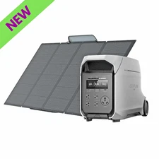EcoFlow DELTA 3 ULTRA PLUS 3000W Portable Power Station With A 400W Solar Panel