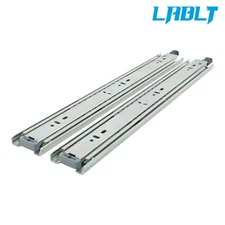 LABLT 1 Pair With Lock Heavy Duty Drawer Slides 16" 150 Lbs Extension Rails Rail