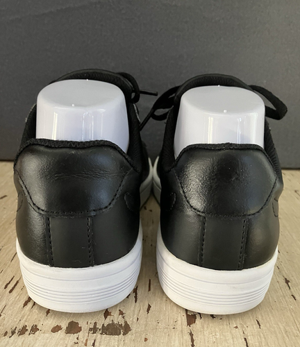 K-Swiss Womens Size 7.5 Black Leather Court Caspers Low Lace Up Sneakers Nice! - Picture 12 of 15
