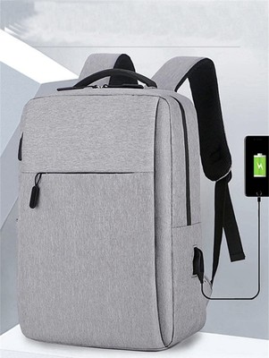 Rucksack Laptoptasche mit Reißverschluss vorne und USB-Ladeanschluss Schule College Reise Arbeit