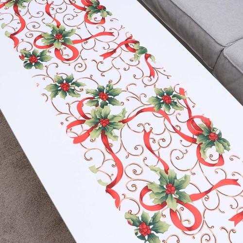 Christmas Printed Tablecloth Cotton and Linen Decorative Table Runner Long - Picture 8 of 11