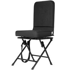 Uimoso Foldable Hunting Chair with 360° Swivel, Steel Frame & Backrest