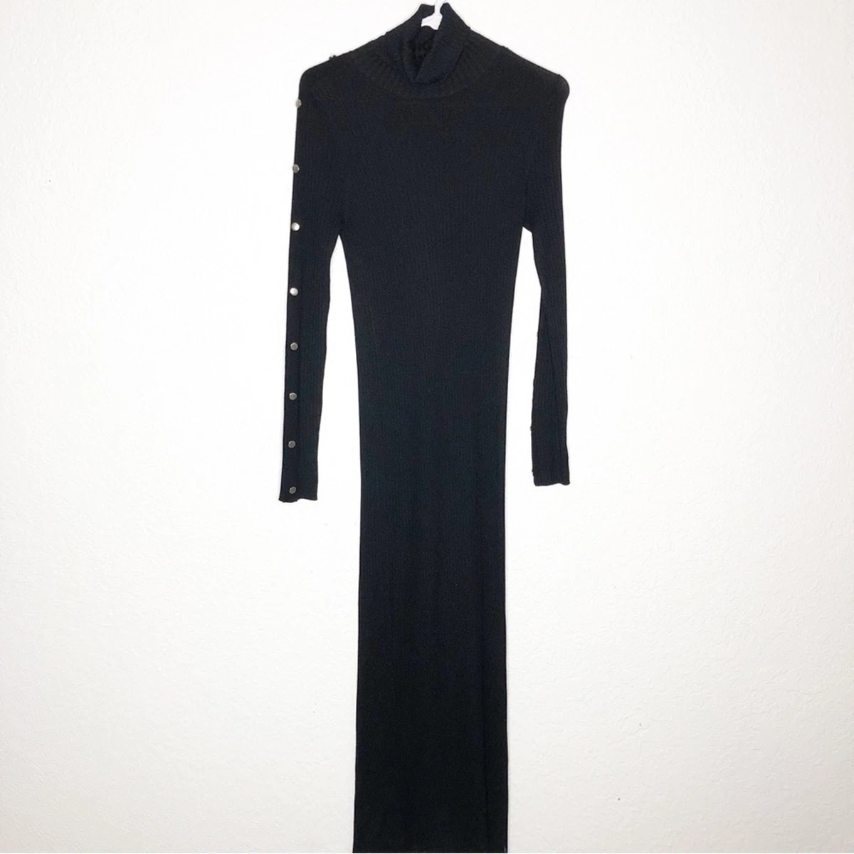 knit sweater dress zara Zara Knit Women's Small Sweater Dress Navy Blue White 3/4 Sleeve