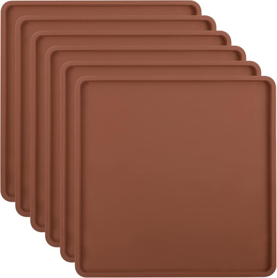 6 Pcs Silicone Food Dehydrator Sheets with Edge, Compatible with Cosori/Excalibu