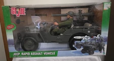 GI Joe Rapid Assault Jeep Vehicle & Action Figure Set  Hasbro 2003  New in Box
