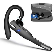 Trucker Wireless Headset Bluetooth 5.0 Earpiece Dual Mic Earbud Noise Cancelling