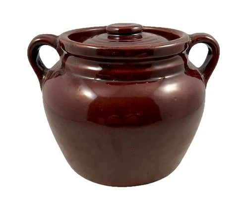 Vintage McCOY USA Pottery Bean Pot Jar w/ Lid