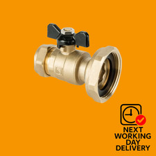 FHK BLACK BUTTERFLY HANDLE BALL TYPE PUMP VALVES 28mm (SINGLE OR PAIR OPTION)
