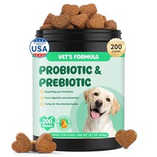 200 PCS Probiotics for Dogs - Digestive Enzymes Prebiotics for Gut Health, ...