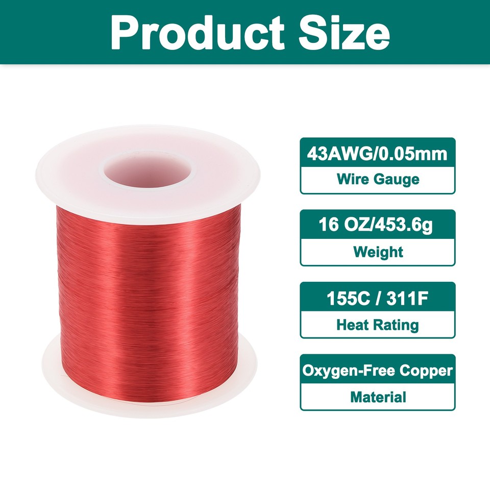 20 AWG Magnet Enameled Copper Wire 0.0315 Inches Natural 4 Oz - View #2