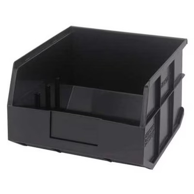 Quantum Storage Systems Ssb425bk Shelf Storage Bin, Polypropylene, Black, 7 In