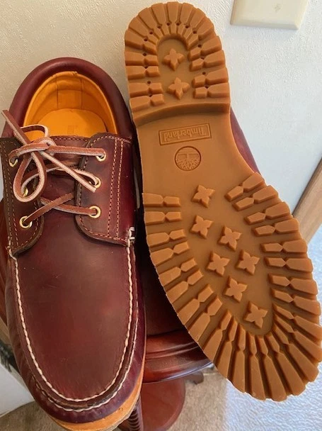 Mocasines Timberland clásicos para hombre auténticos cosidos a mano borgoña grano completo 13 Foto 2 de 4