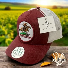 Retro Vintage Winchester Firearms Embroidered Patch Legacy Mid Pro Trucker Hat