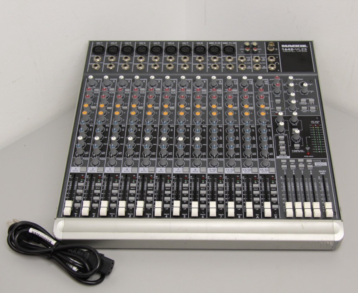 MACKIE 1642-VLZ3 ミキサー 16ch 動作品 Mackie 1642-VLZ3 Premium Mic Line Mixer 16 Channel One Damaged