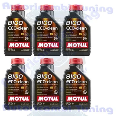 Motul 8100 Eco-Clean 0W30 ACEA C2 Huile Moteur Auto 100% Synthétique - 6 Litres - Photo 1/4