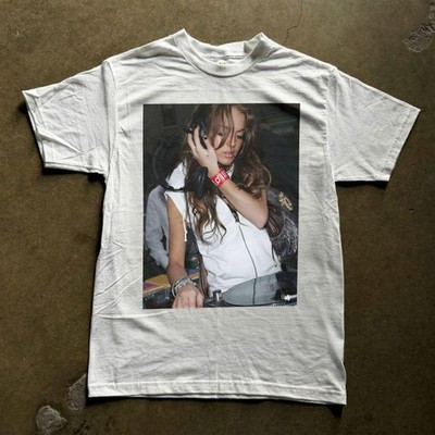 lindsay lohan djing american graphic tshirt, retro tshirt