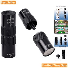 Elegant 3-in-1 Cue Tip Tool: Scuffer, Shaper  Aerator with Joint Protector