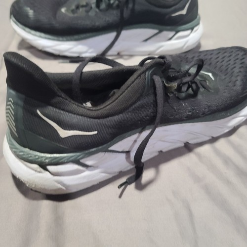 Scarpe Hoka One One Clifton 7 uomo taglia 9 nero bianco running senza solette - Foto 13 di 19