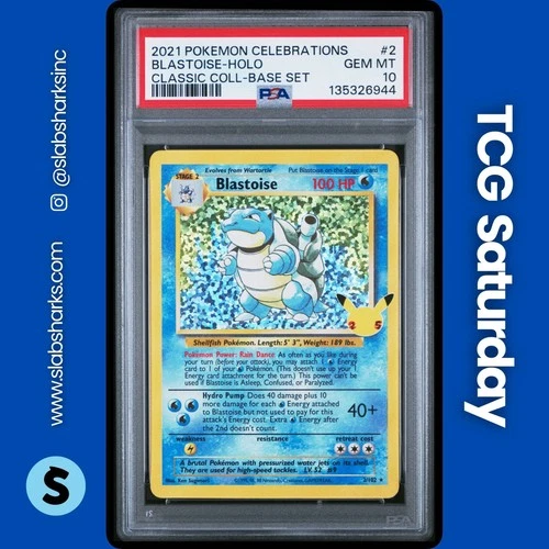2021 POKEMON CELEBRATIONS #2/102 BLASTOISE HOLO BASE SET CLASSIC COLL. PSA 10