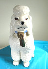 Vintage  Poodle coin bank 7 inches tall No Key for Vintage Lock — photo 2