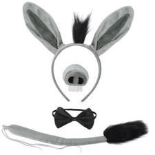 Donkey Costume Accessories for Adult,Donkey Ears Halloween Costume - 4 PCS