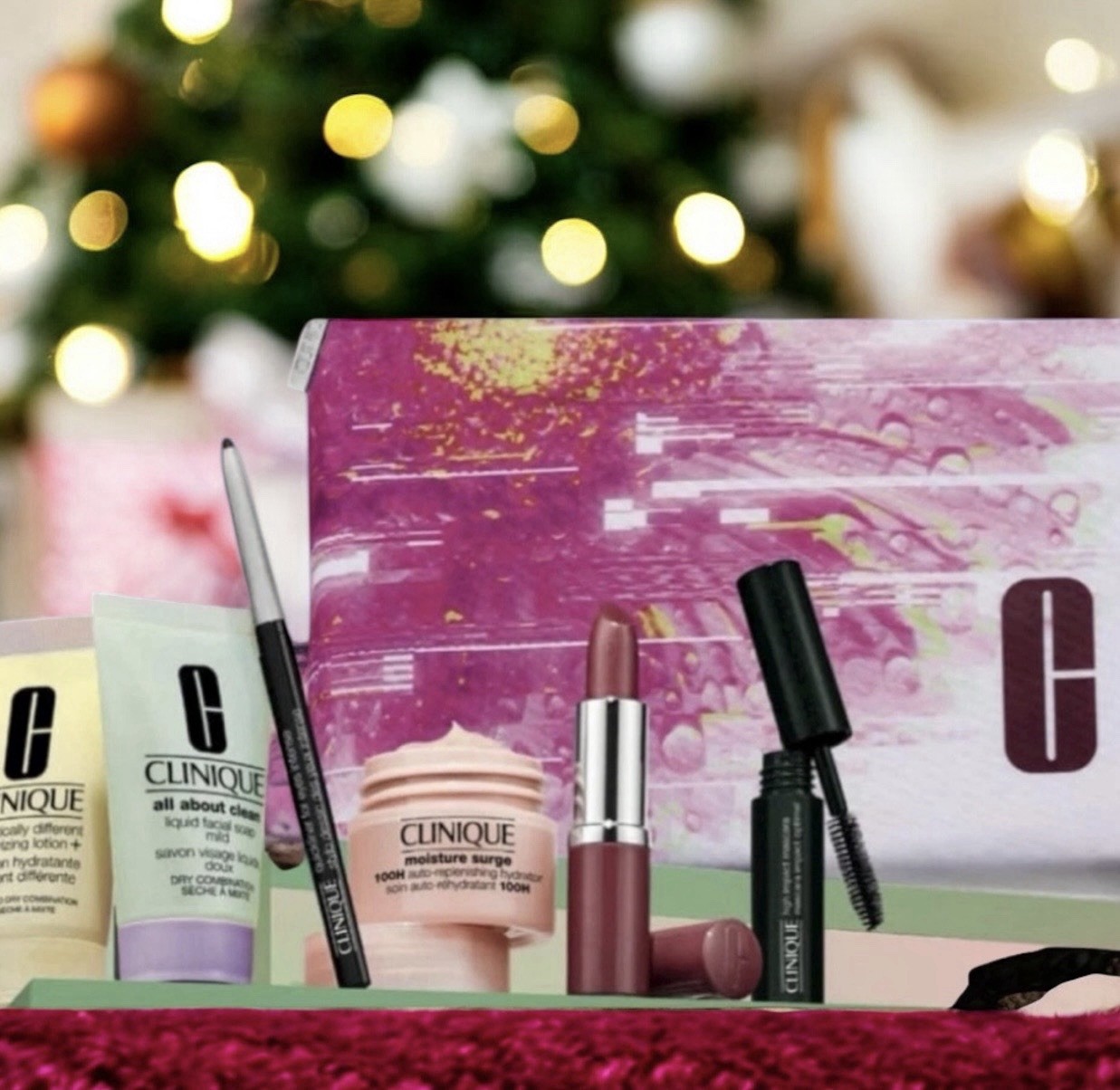 NEW CLINIQUE LOTION MOISTURE SURGE CREAM GIFT SET BAG Christmas Cleanser Face