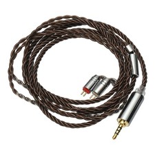 IEM Earphone Cable 28AWG 1.2m 4 Cores HiFi Ear Monitor Cable Brown 2.5mm, 2PIN 
