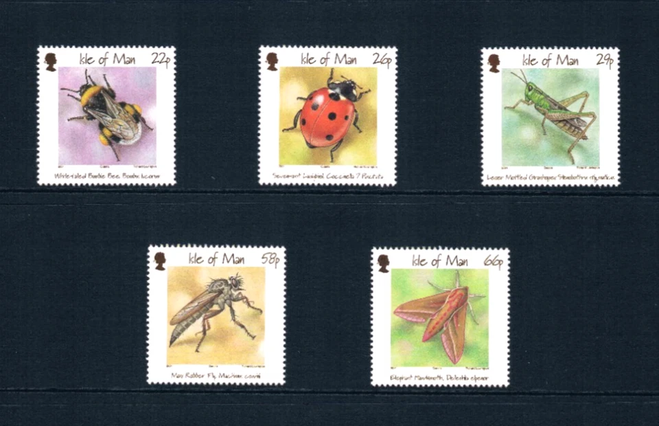 $6.15 Scott Value - 2001 ISLE OF MAN GB UK Insects Ladybug Europe CV MNH NH UMM - Image 3 of 4