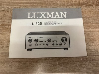 Luxman Bedienungsanleitung für L-525 Sprachen nur Deutsch Englisch Französisch
